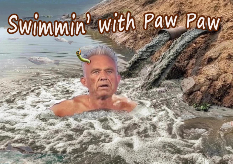 RFK jr swimming in polluted water